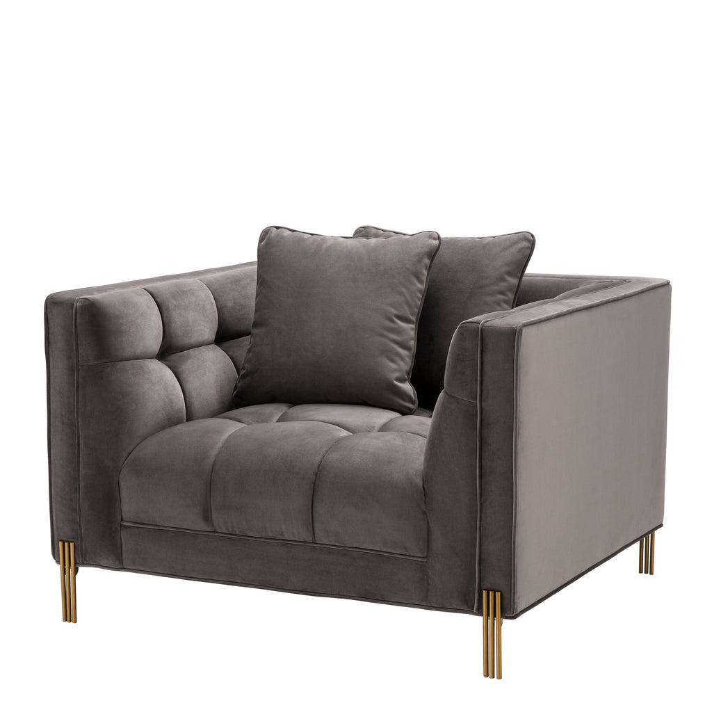 Chair Sienna Savona Grey Velvet