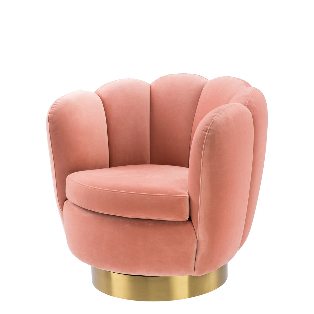 Swivel Chair Mirage Savona Nude Velvet