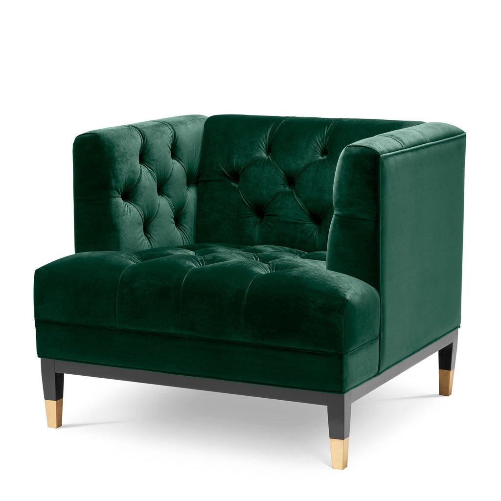 Chair Castelle Roche Dark Green Velvet