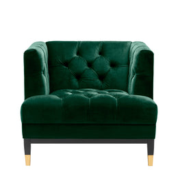 Chair Castelle Roche Dark Green Velvet