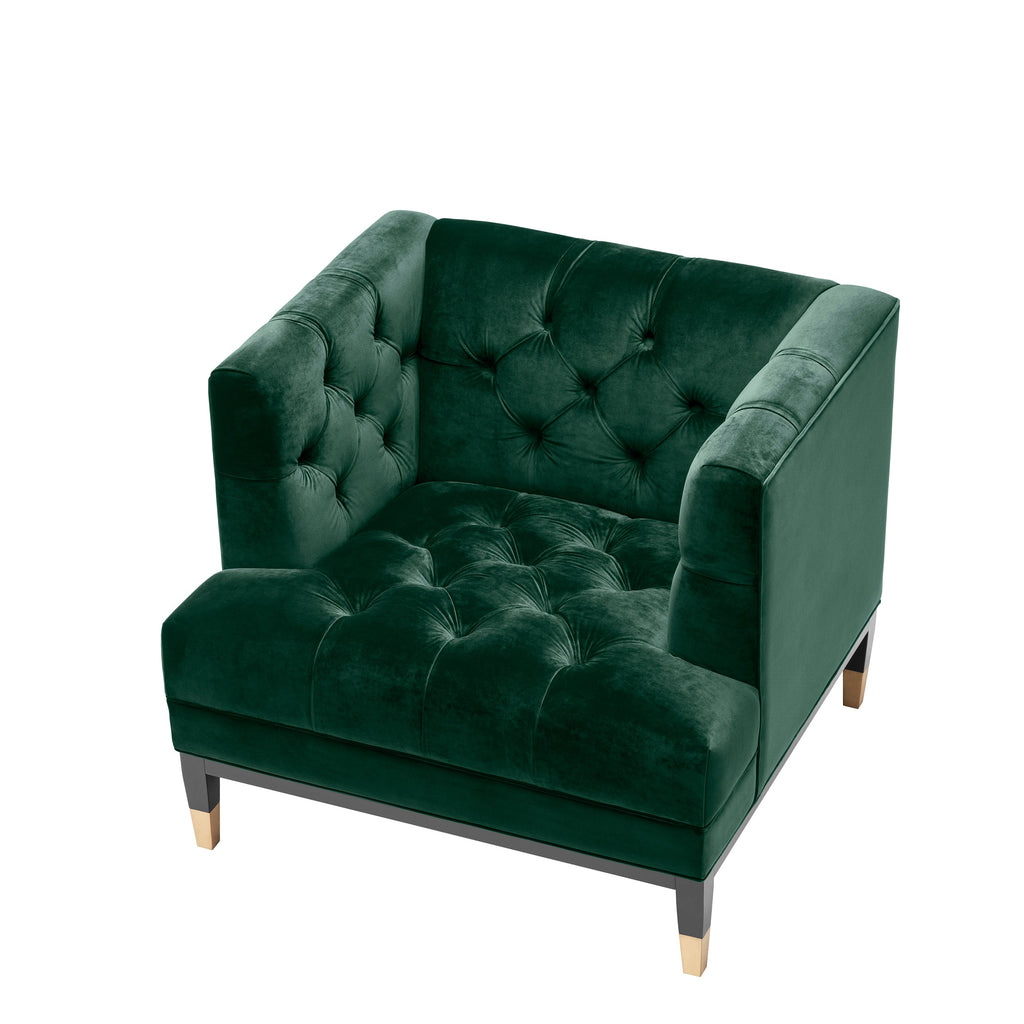 Chair Castelle Roche Dark Green Velvet