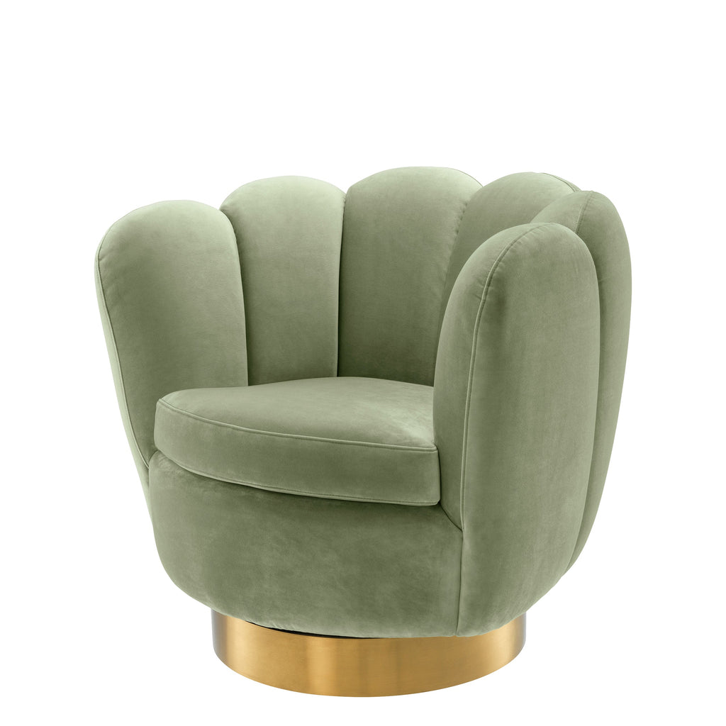 Swivel Chair Mirage Savona Pistache Green Velvet