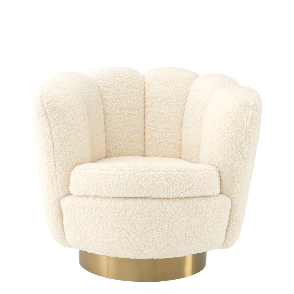 Swivel Chair Mirage Faux Shearling