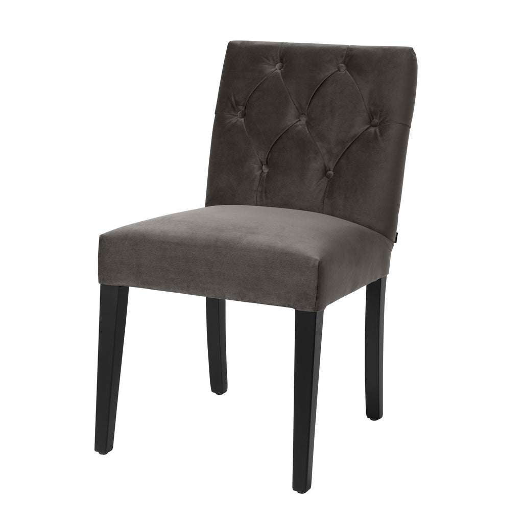 Dining Chair Atena Savona Grey Velvet