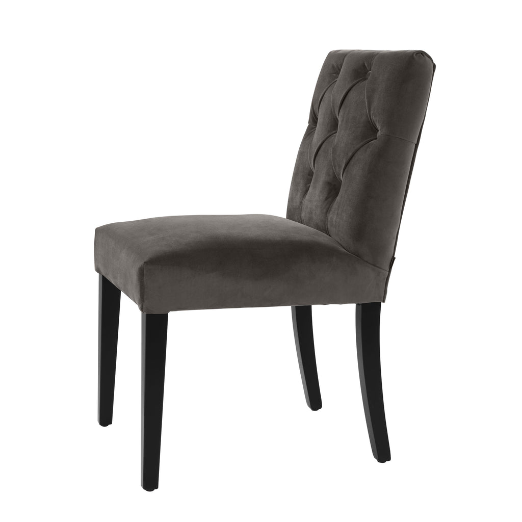 Dining Chair Atena Savona Grey Velvet