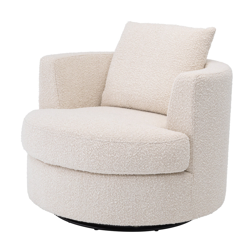 Swivel Chair Felix Boucle Cream