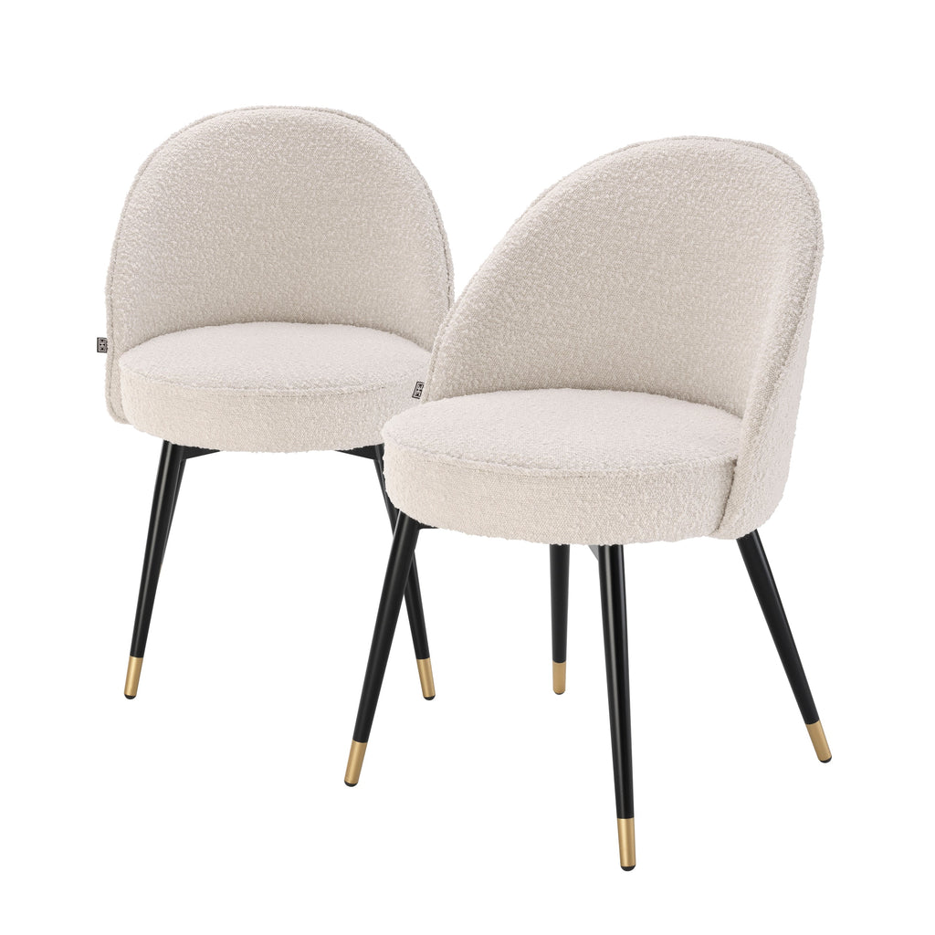 Dining Chair Cooper Boucle Cream Set of 2