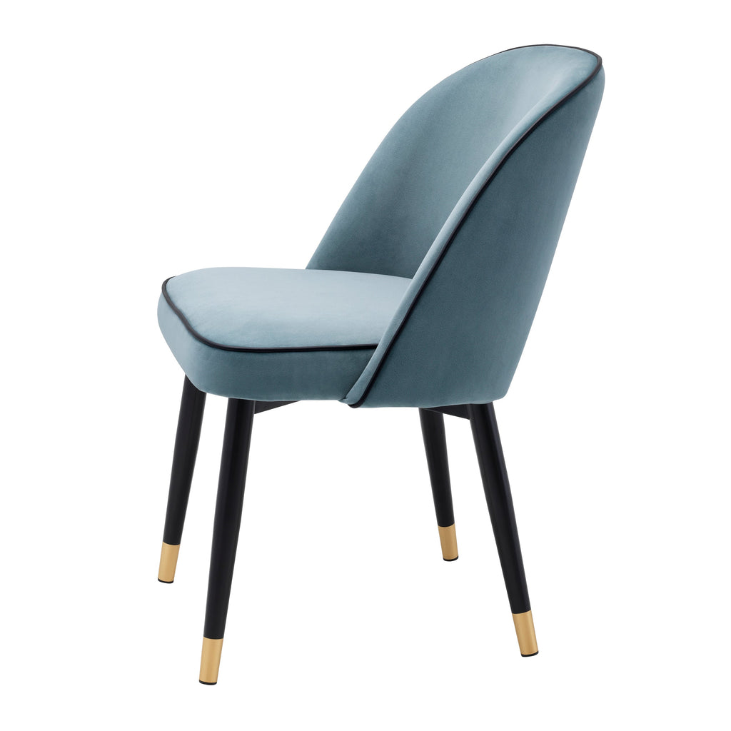 Dining Chair Cliff Savona Blue Velvet Set of 2