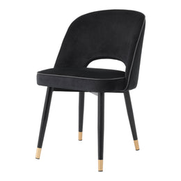 Dining Chair Cliff Roche Black Velvet Set of 2