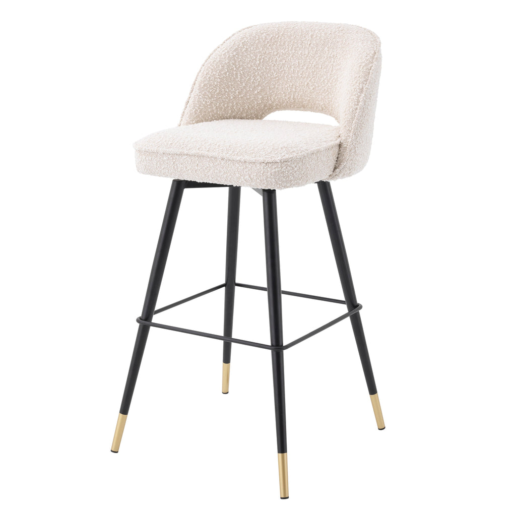 Bar Stool Cliff Boucle Cream Set of 2