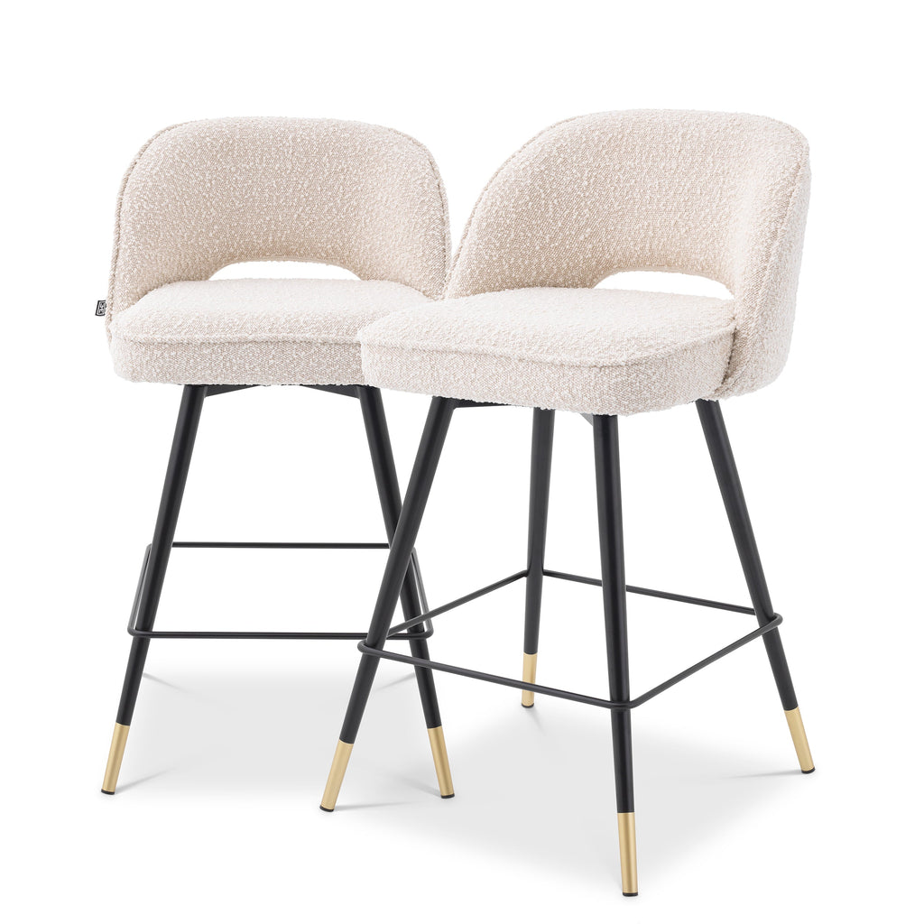 Counter Stool Cliff Boucle Cream Set of 2