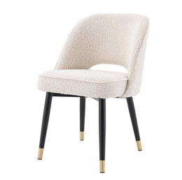 Dining Chair Cliff Boucle Cream Set of 2