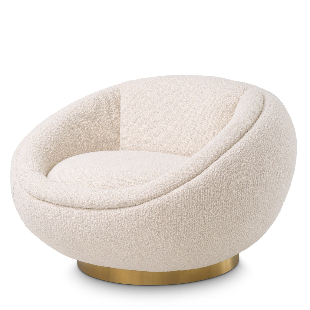 Swivel Chair Bollinger Boucle Cream