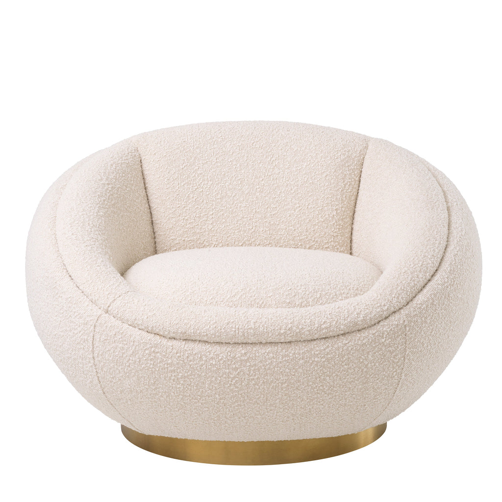 Swivel Chair Bollinger Boucle Cream