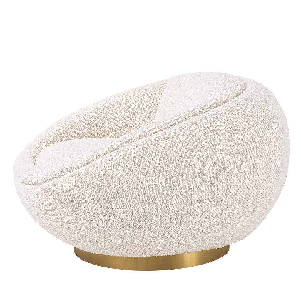 Swivel Chair Bollinger Boucle Cream