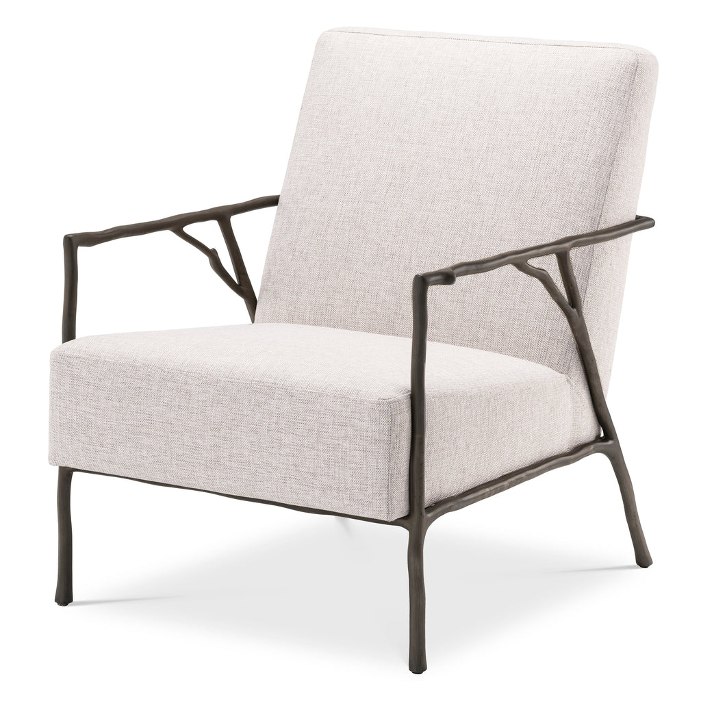 Chair Antico Medium Bronze Finish Loki Natural