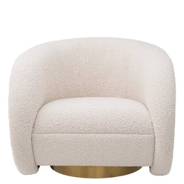 Swivel Chair Cristo Boucle Cream