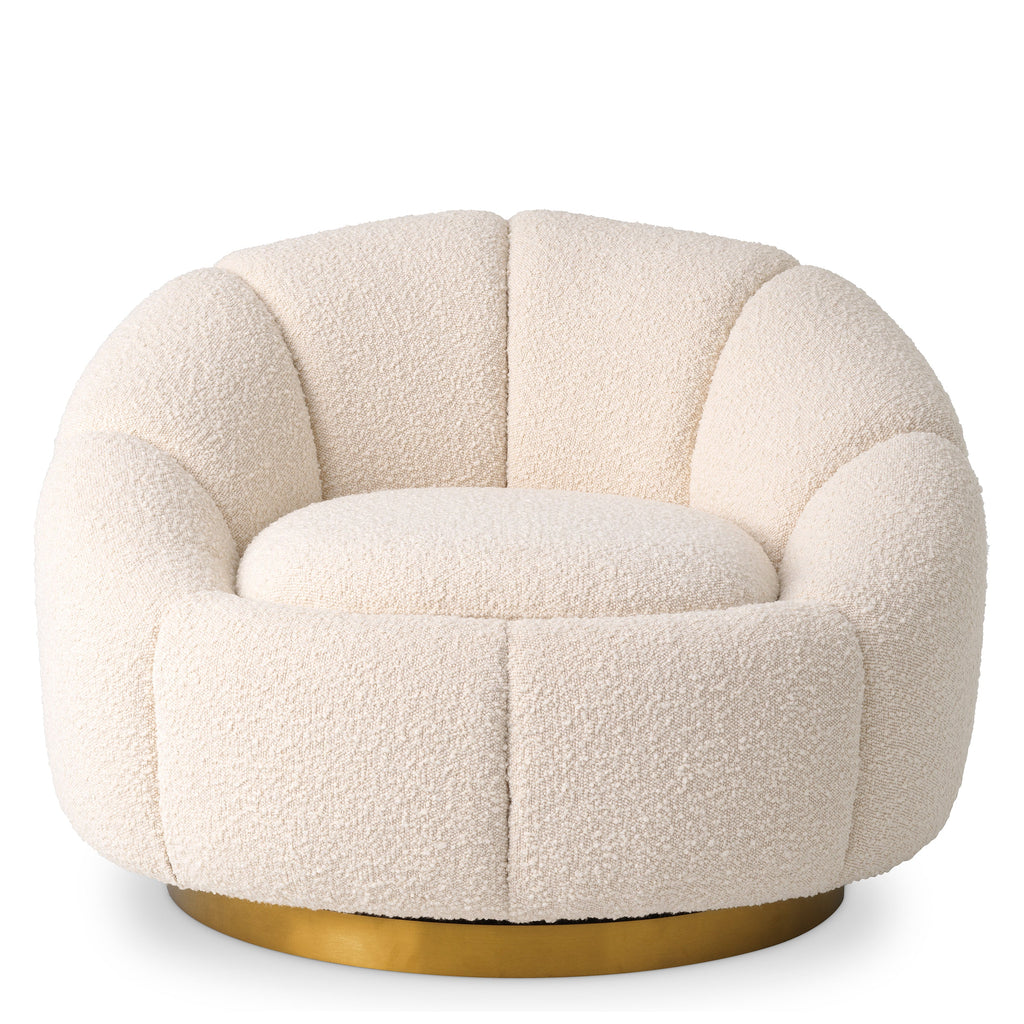 Swivel Chair Inger Boucle Cream