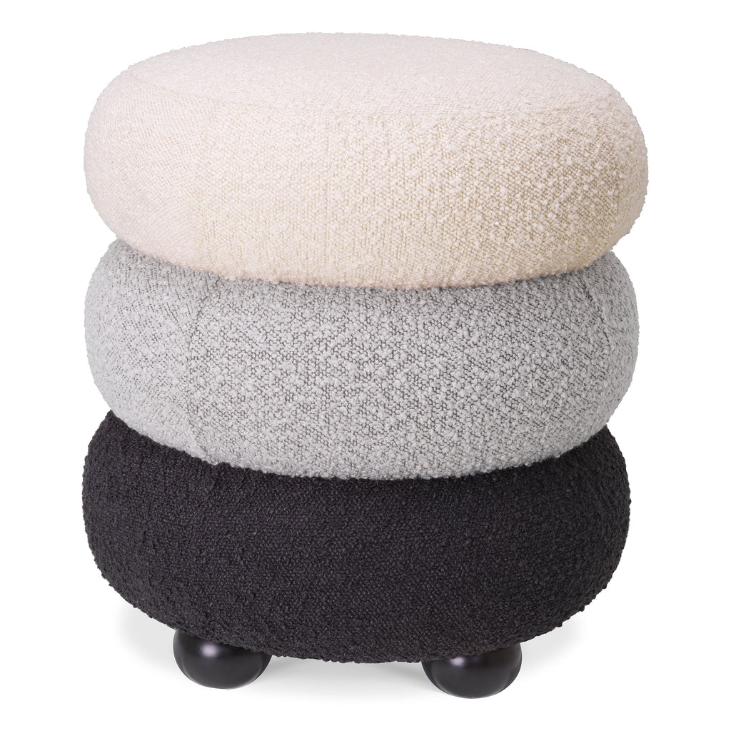 Stool Tulum Boucle Cream Grey Black