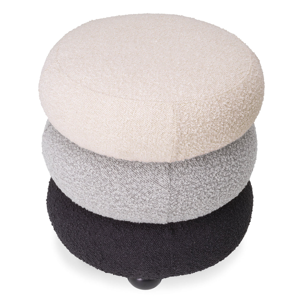 Stool Tulum Boucle Cream Grey Black