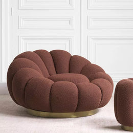 Swivel Chair Mello Boucle Rouge