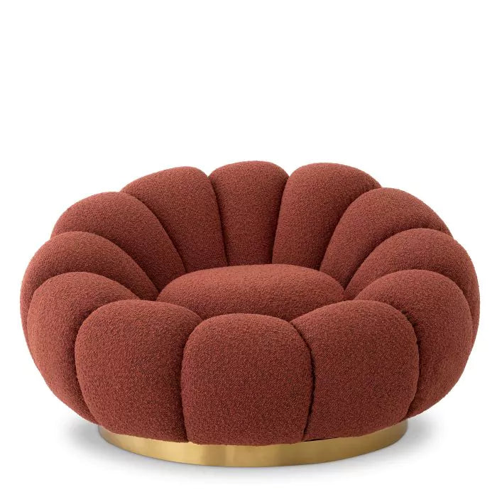 Swivel Chair Mello Boucle Rouge