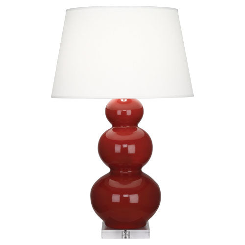 Oxblood Triple Gourd Table Lamp-Style Number A355X