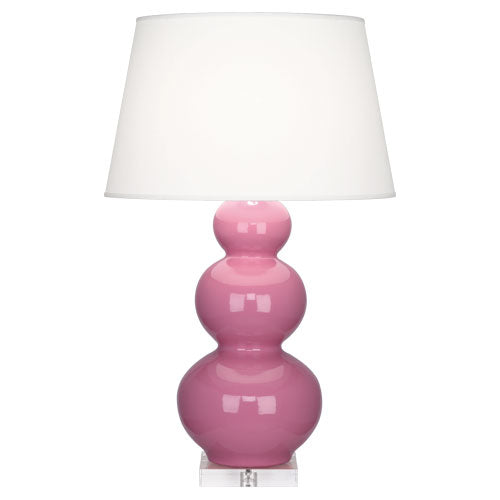 Schiaparelli Pink Triple Gourd Table Lamp-Style Number A358X