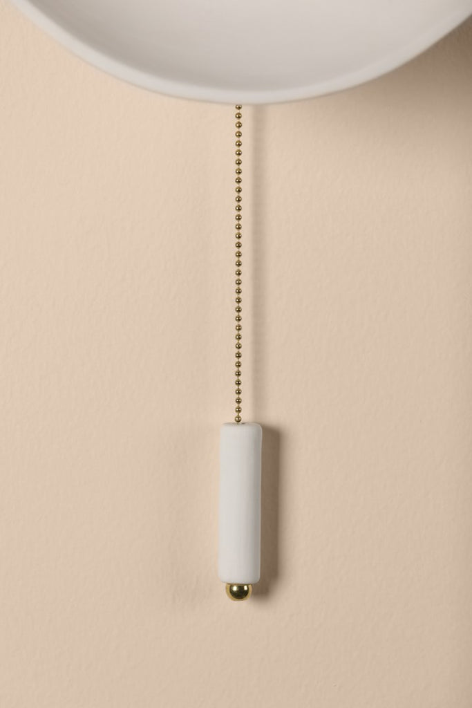 Bacia Wall Sconce - Aged Brass and Matte White