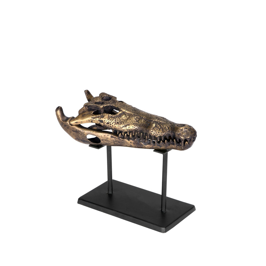 Brass Alligator on Stand