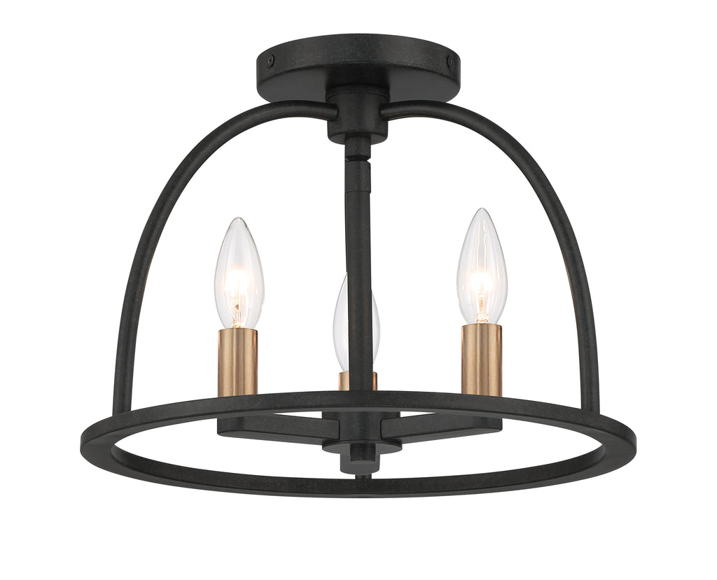 Abbott 3 Light Semi Flush