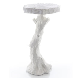 Faux Bois Table, White