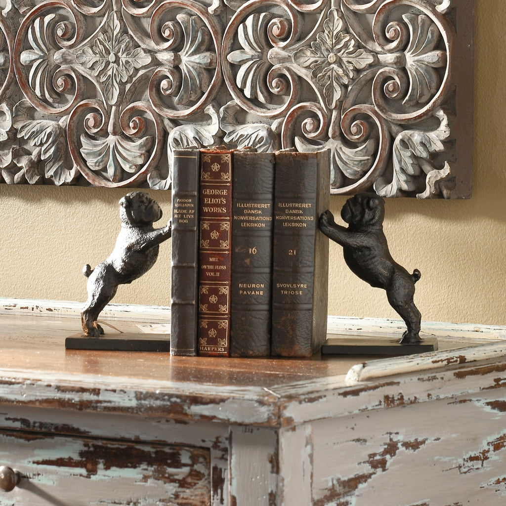 Bulldogs Cast Iron Bookends, Set/2