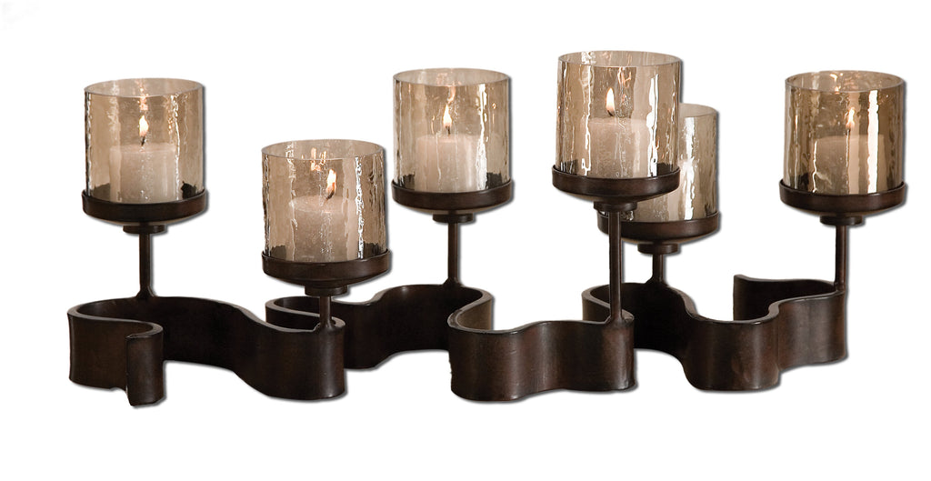 Ribbon Metal Candleholders