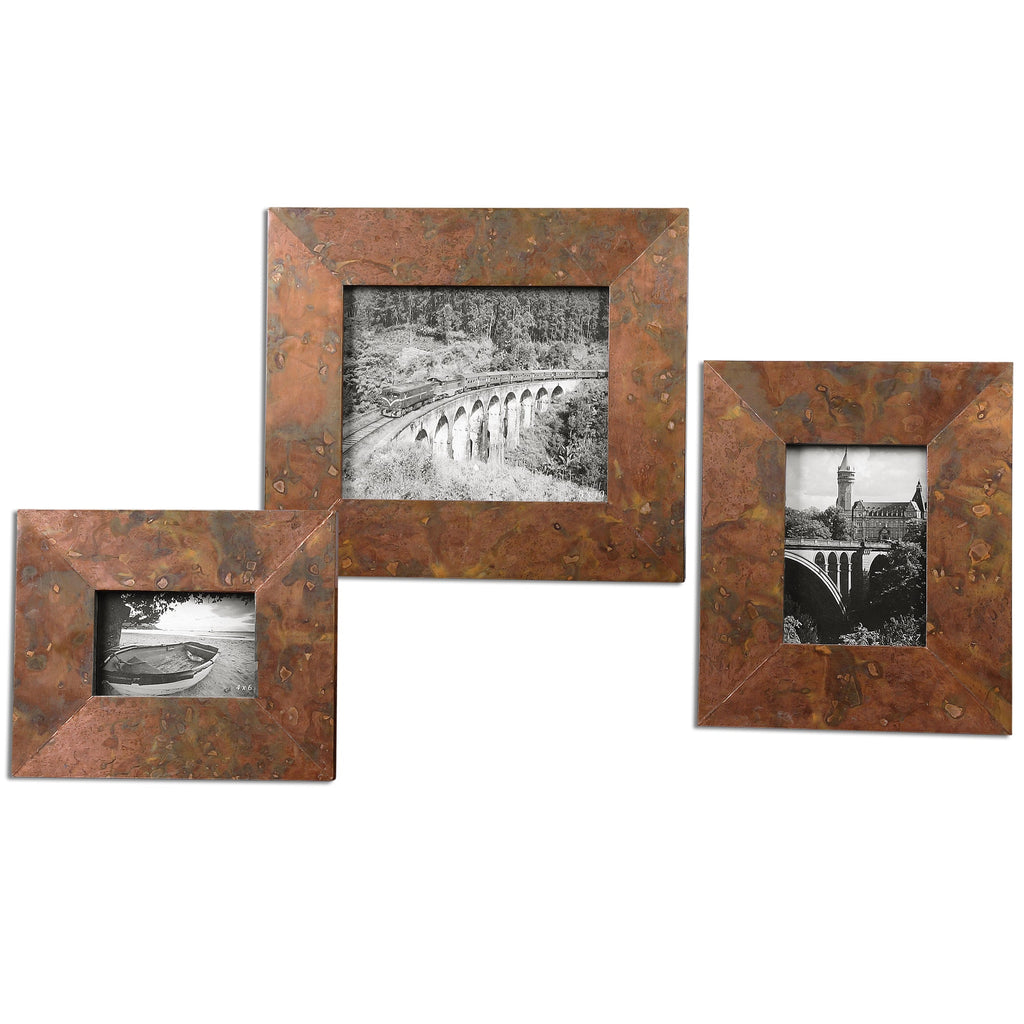 Ambrosia Copper Photo Frames Set of 3