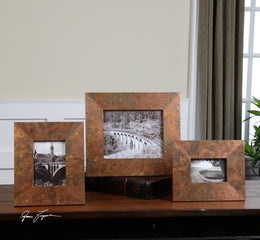 Ambrosia Copper Photo Frames Set of 3