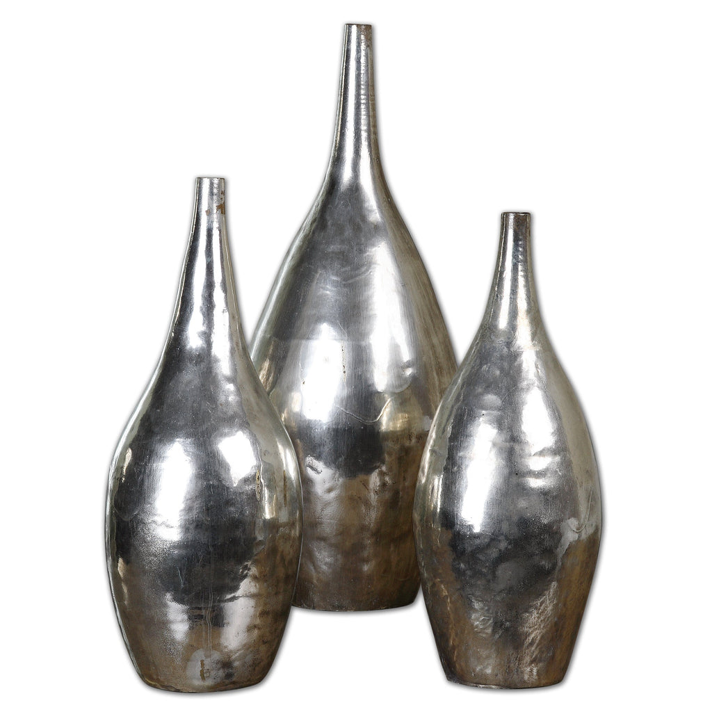 Rajata Silver Vases Set of 3