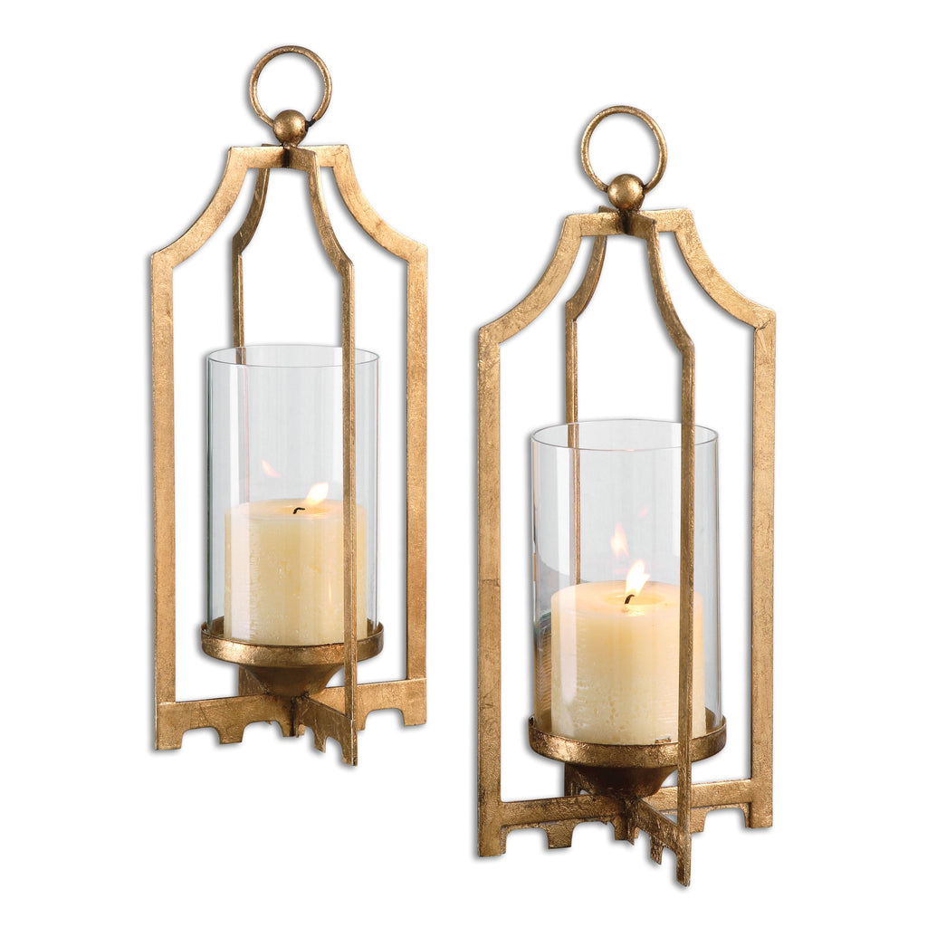 Lucy Gold Candleholders Set of 2