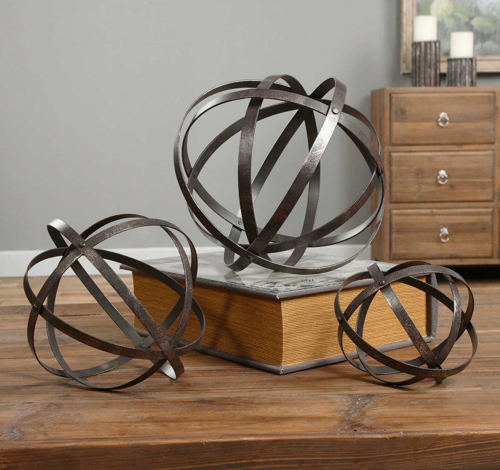 Stetson Bronze Spheres Set of 3