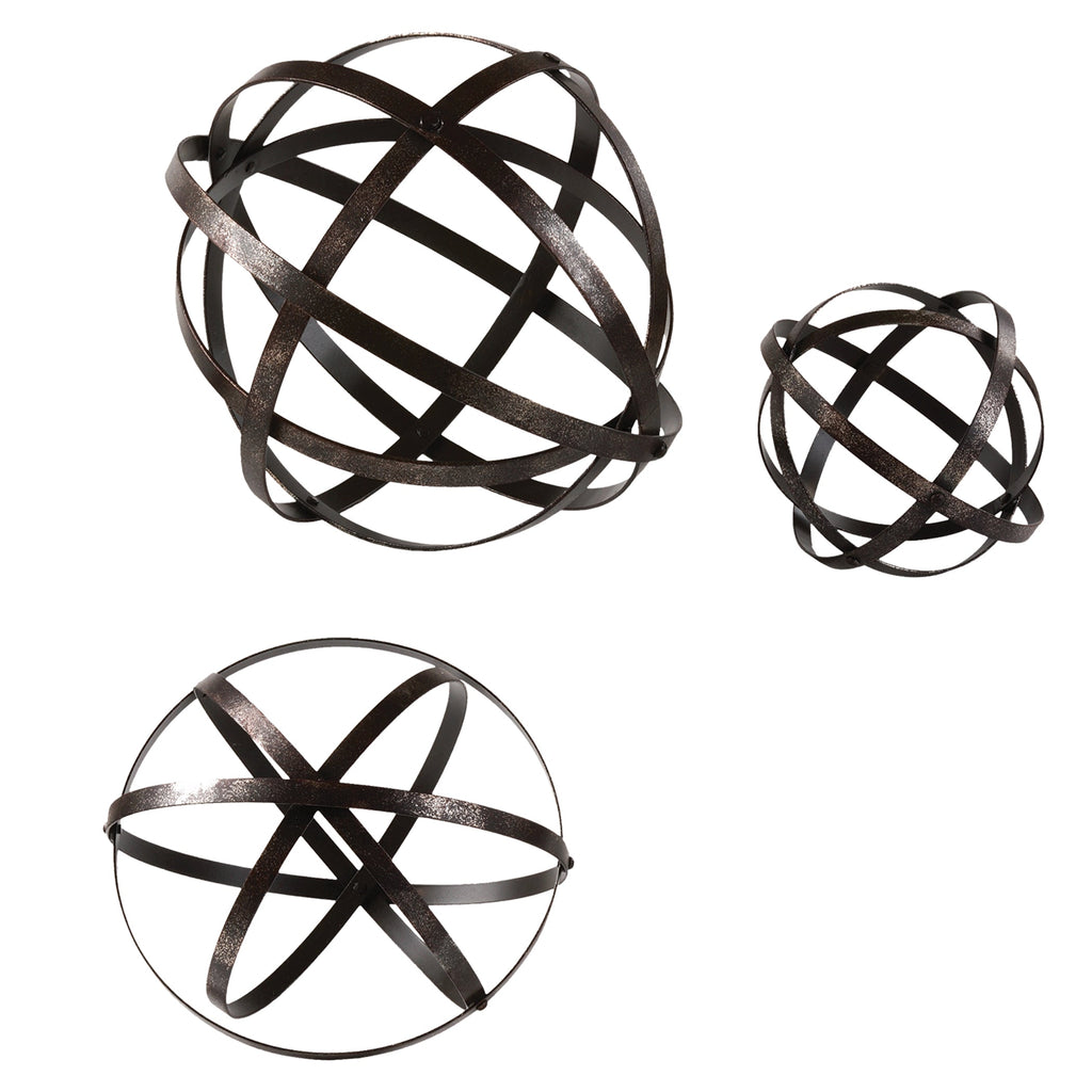 Stetson Bronze Spheres Set of 3