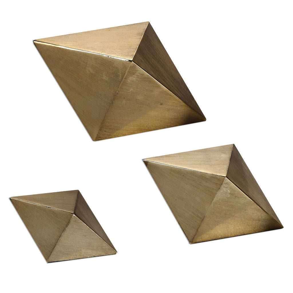Rhombus Champagne Accents, Set of 3
