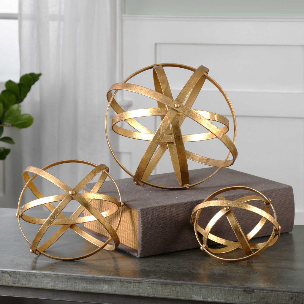 Stetson Gold Spheres, Set of 3