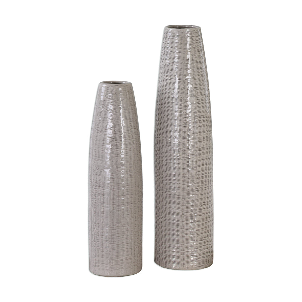 Sara Textured Ceramic Vases Set of 2