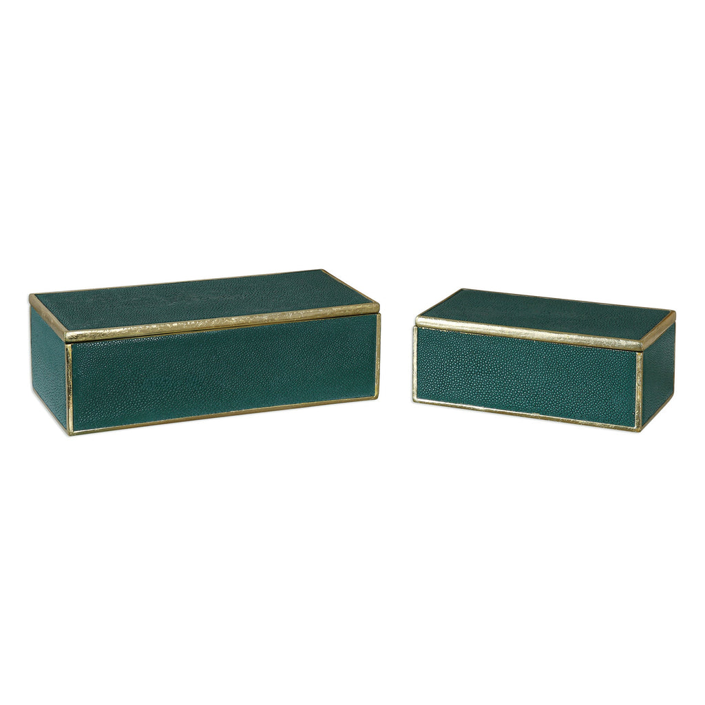 Karis Emerald Green Boxes Set of 2