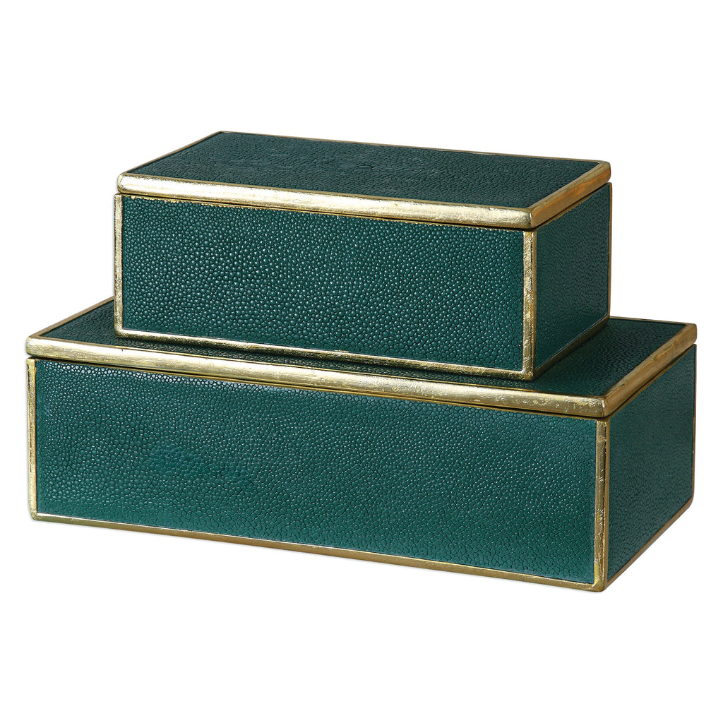 Karis Emerald Green Boxes Set of 2