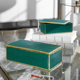 Karis Emerald Green Boxes Set of 2