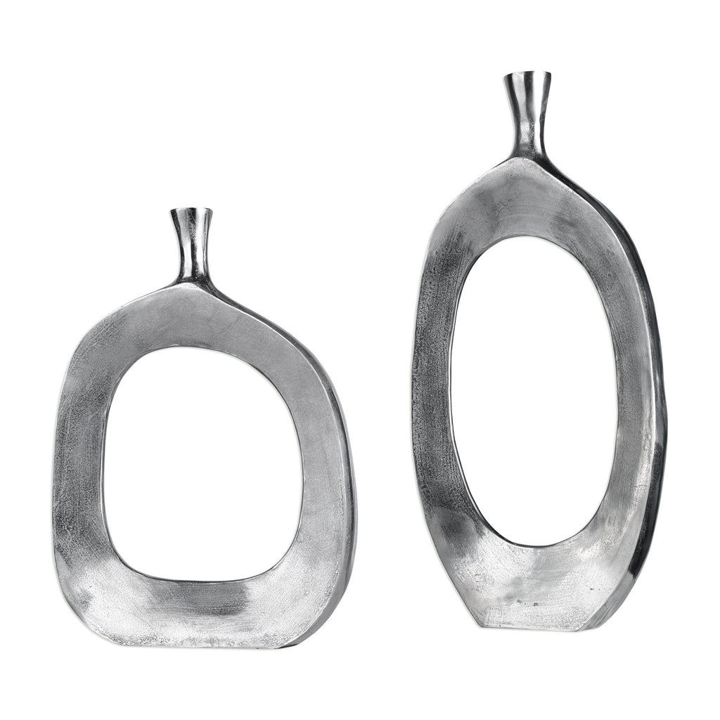 Cierra Aluminum Vases Set of 2