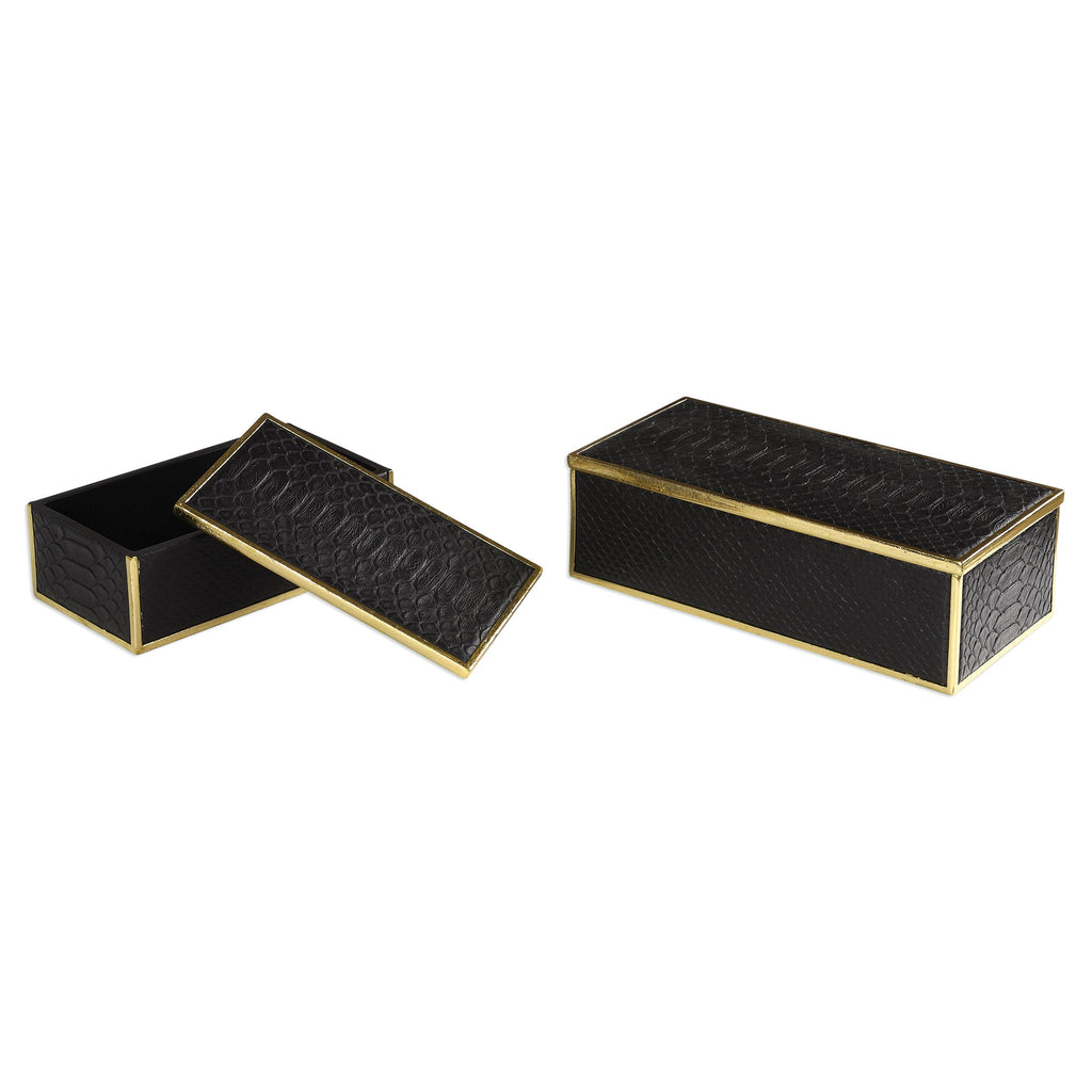 Ukti Alligator Patterned Boxes Set of 2