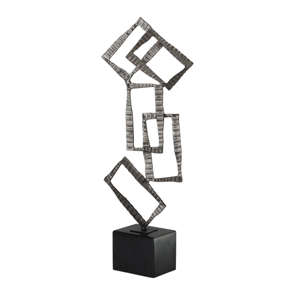 Talal Brushed Nickel Sculpture