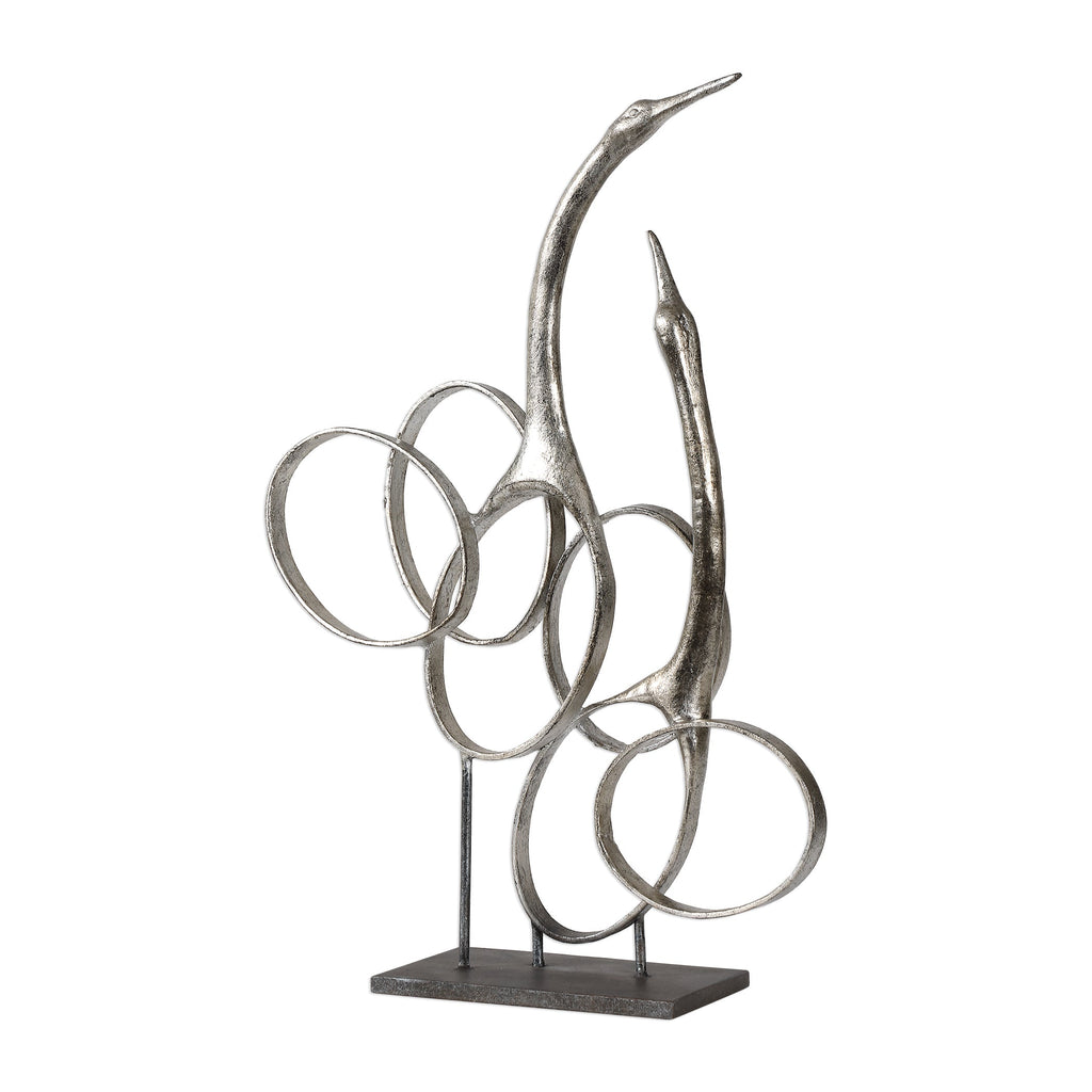 Admiration Silver Bird Sculpture